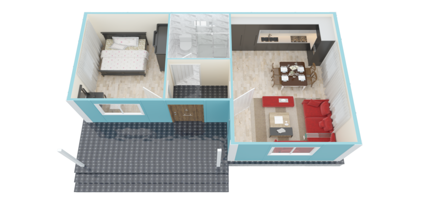 STEEL HOUSE FARKIYLA EV SAHİBİ OLMAK İSTEYENLER PREFABRİK EV 49 m2